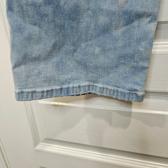 Joe's Jeans Women's Size 26 Upcycled Light Wash Bleached Straight Leg Jeans - Picture 3 of 6